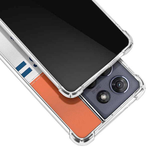 NFL Denver Broncos White Striped Moto G Power 5G (2025) Clear Case